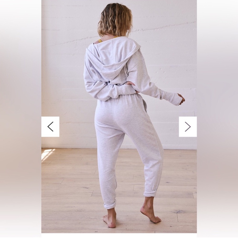 Free People Training Day jumpsuit hooded in White Heather Size XS ✨NEW!✨ $128.00